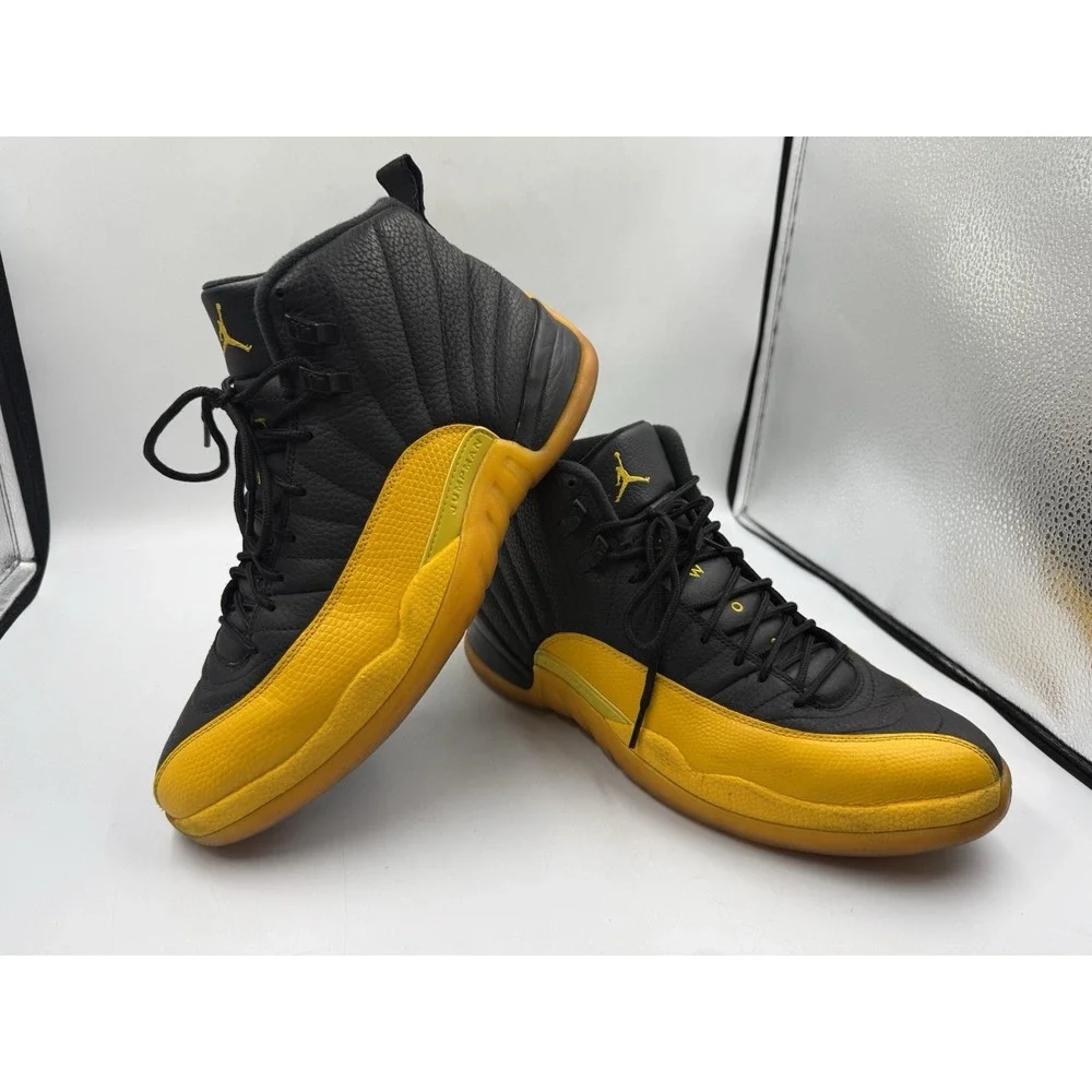 Nike Air Jordan 12 Retro Black University Gold 130690-070 Men's Size 11 Us